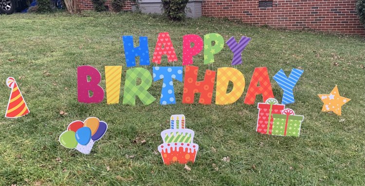 Happy Birthday yard sign